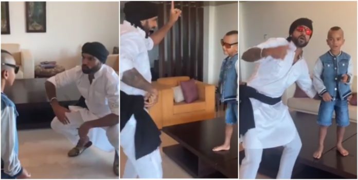 Shikhar Dhawan Dancing With his Son during the corona virus lock down and post it in Instagram