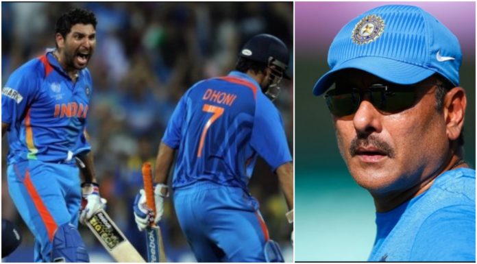 Yuvraj Singh's savage response to Ravi Shastri for not mentioning him & MS Dhoni in World Cup post