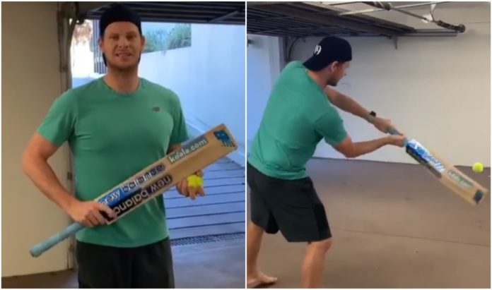 Steve Smith Enhances Hand-Eye Coordination With Isolation Batting