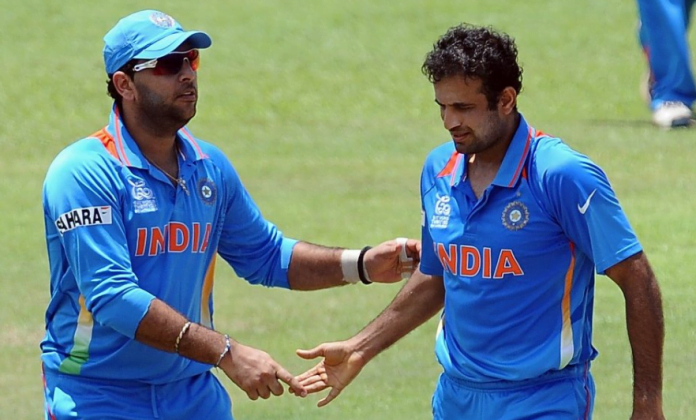 Irfan Pathan Yuvraj Singh Engage in Banter