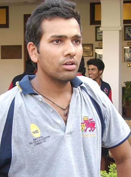 becoming an opener batsman, Rohit was an off-spinner bowler