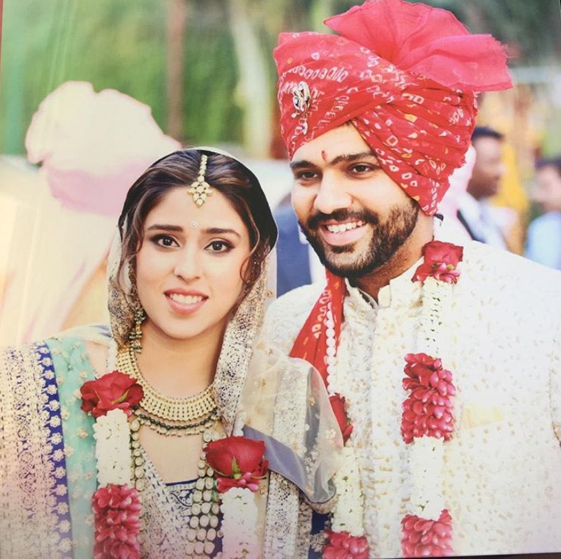Rohit Sharma married Ritika on 13 December 2015 at a five-star hotel in suburban Bandra