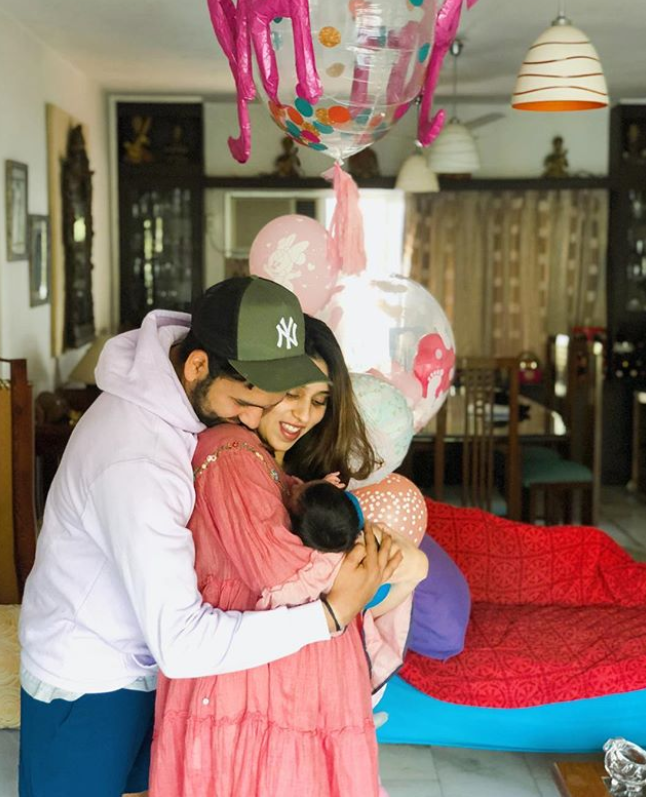 the couple gave birth to a baby girl on 30 December 2018 and named her Samaira.
