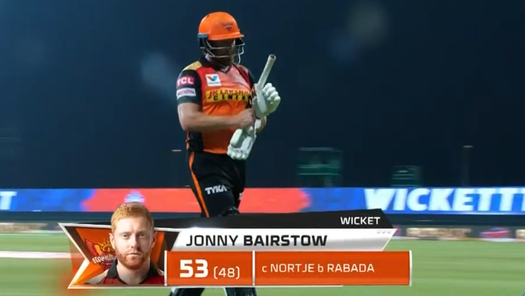 Bairstow dismissed for 53 runs