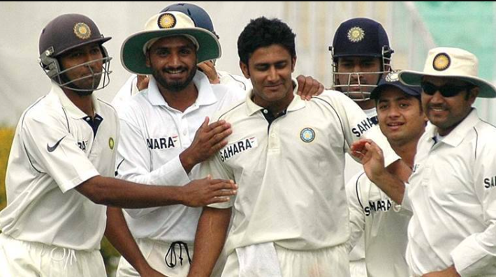 Anil Kumble - second bowler to make 10 wickets of an innings in a Test match