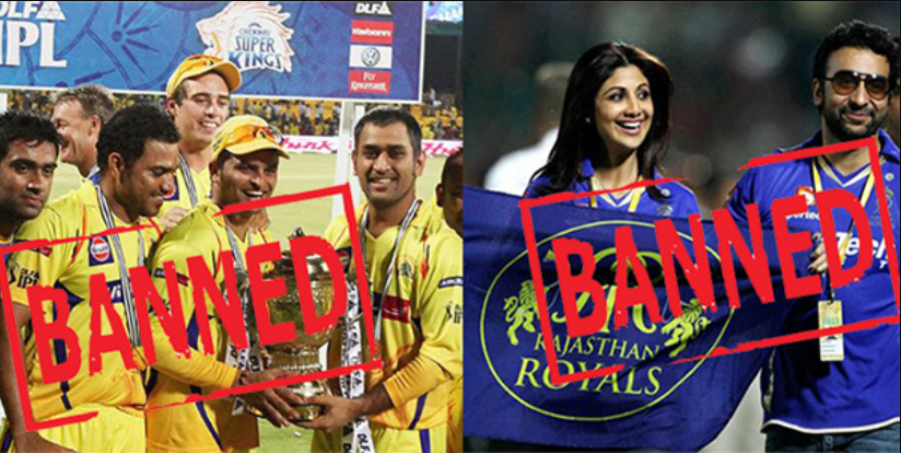 CSK RR banned includes in IPL controversies