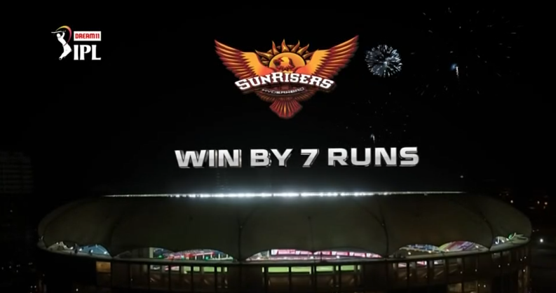 SRH win by 7 runs
