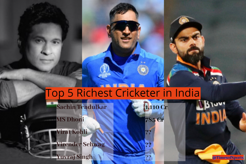 Top 5 Richest Cricketer in India Including Their Brands Endorsements