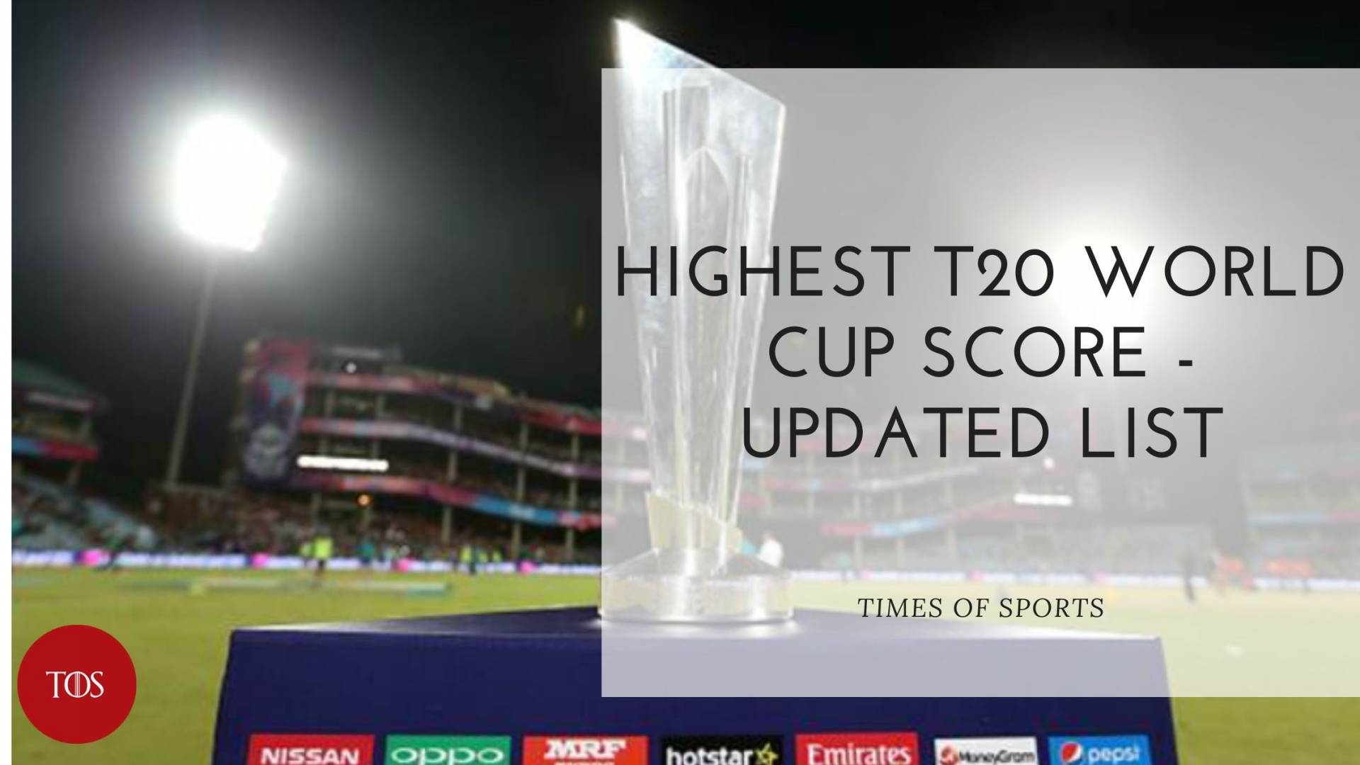 Highest Score in T20 World Cup Highest Partnership Included