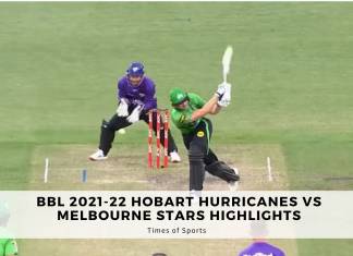 BBL 2021-22 Hobart Hurricanes vs Melbourne Stars Highlights