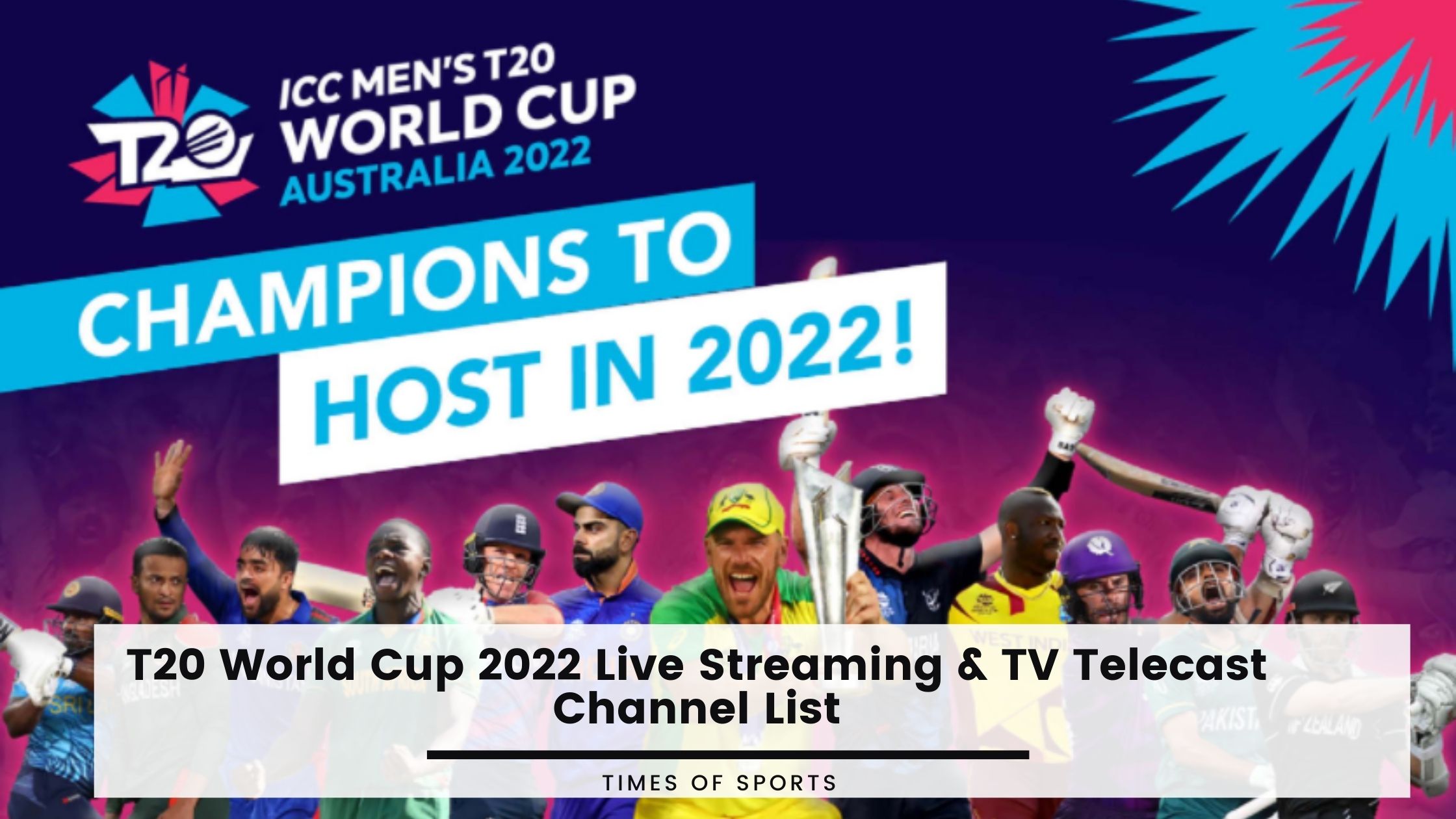 T20 World Cup 2022 Live Streaming and TV Telecast Channel List