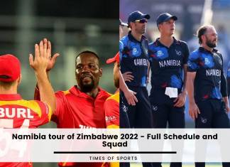 Zimbabwe vs Namibia 2022 T20I schedule