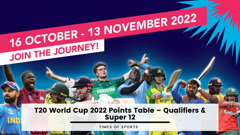T20 World Cup Points Table 2022 – Qualifiers & Super 12