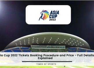 Asia Cup 2022 Tickets Booking