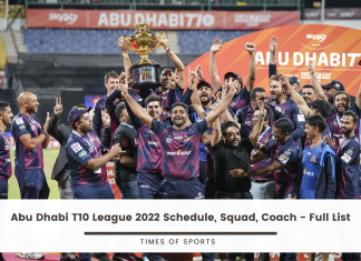 Abu Dhabi T10 League 2022 Schedule