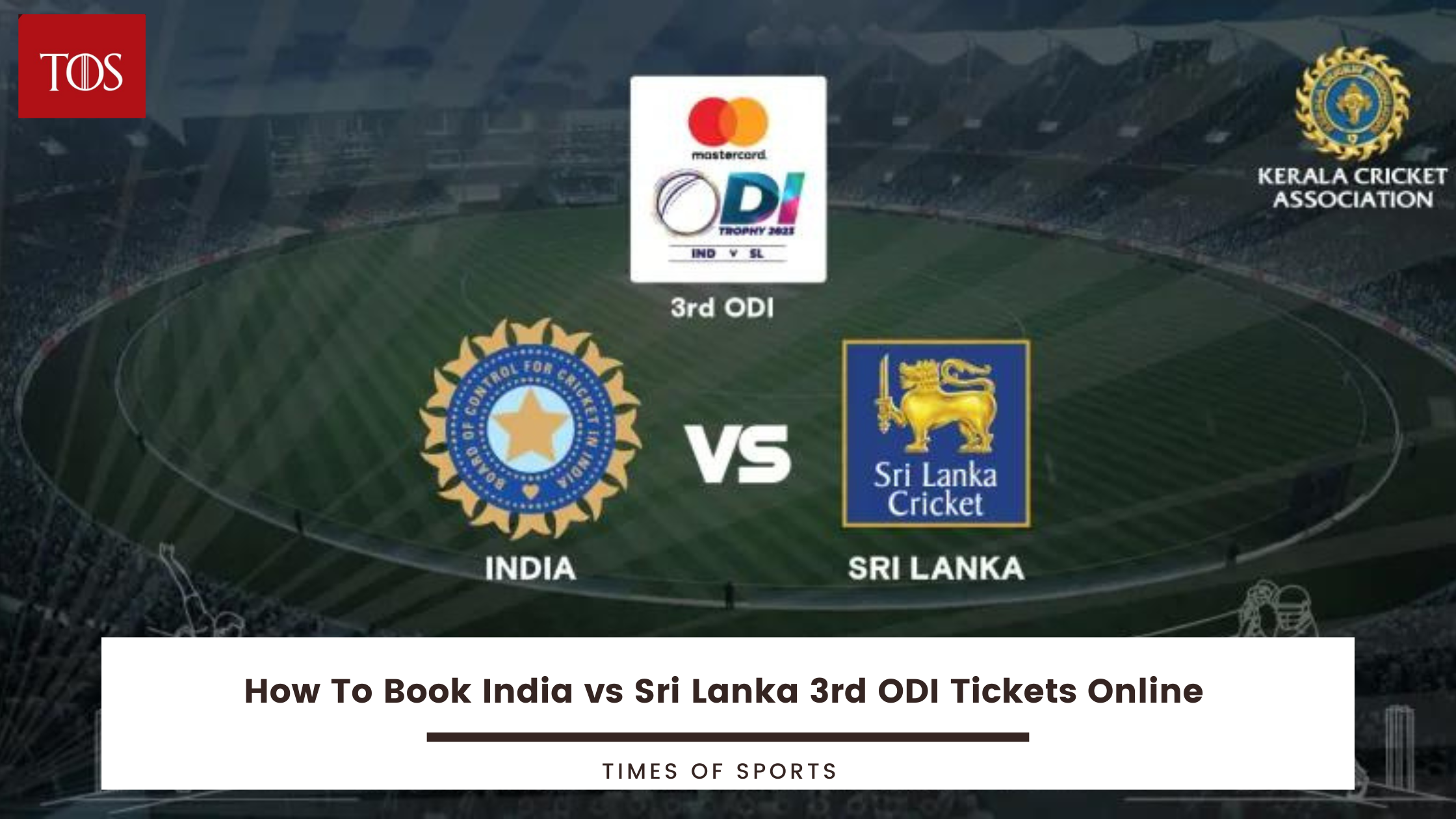 How To Book India vs Sri Lanka 3rd ODI Tickets Online