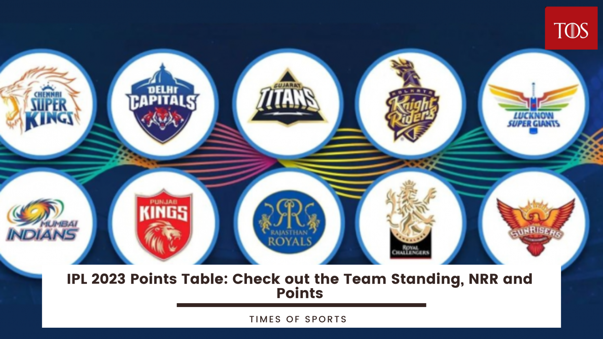 IPL 2023 Points Table Team Standing, NRR and Points