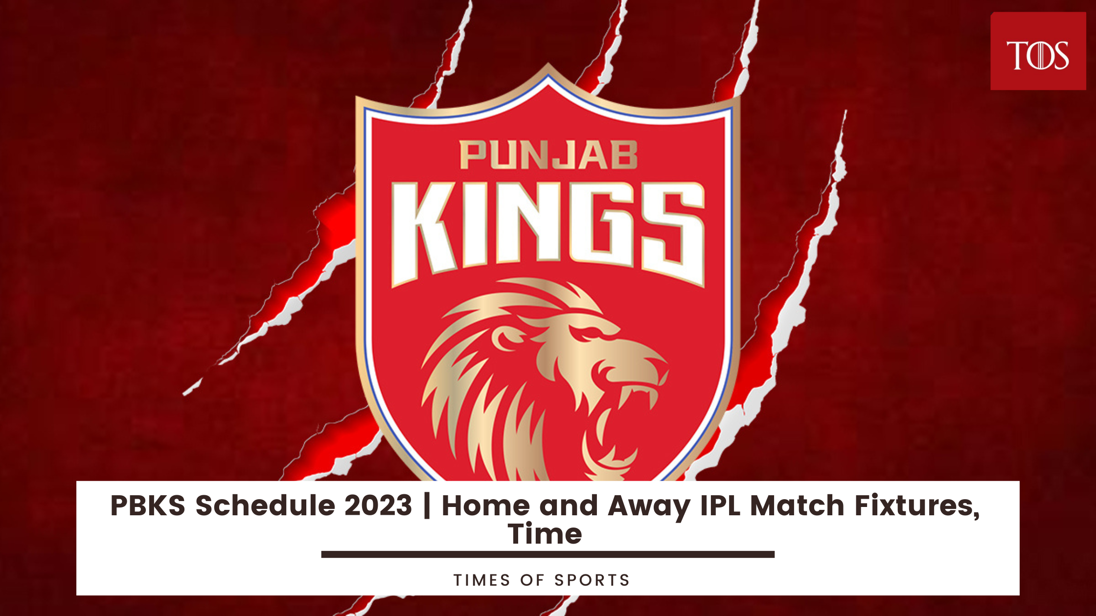 Punjab Kings Team for IPL 2024 | IPL 17 Punjab Kings Match Schedule