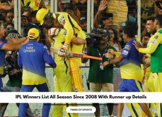 IPL Winners List All Season