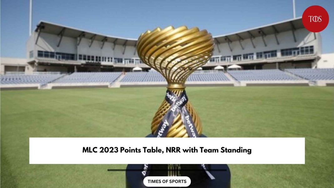 MLC 2023 Points Table, NRR With Team Standing