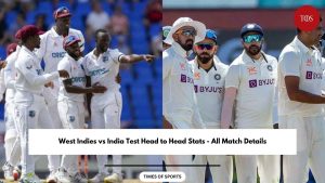 West Indies vs India Test Head to Head Stats – All Match Details