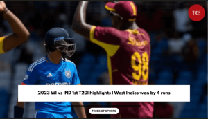 2023 WI vs IND 1st T20I highlights | West Indies won by 4 runs