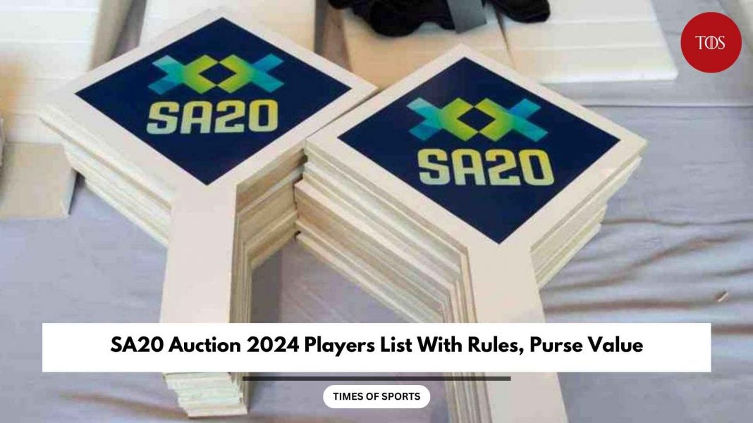 SA20 Auction 2024 Players List With Rules, Purse Value