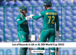 Records in SA vs SL ODI World Cup 2023