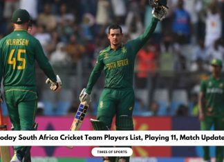 Today South Africa Cricket Team Players List