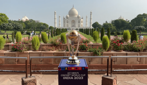 The ICC Men's CWC 2023 Trophy Tour in Agra