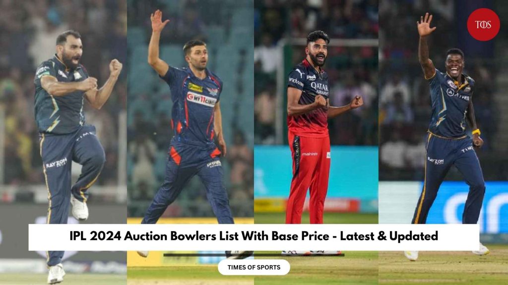 IPL 2024 Auction Bowlers List With Base Price, Fast & Spin