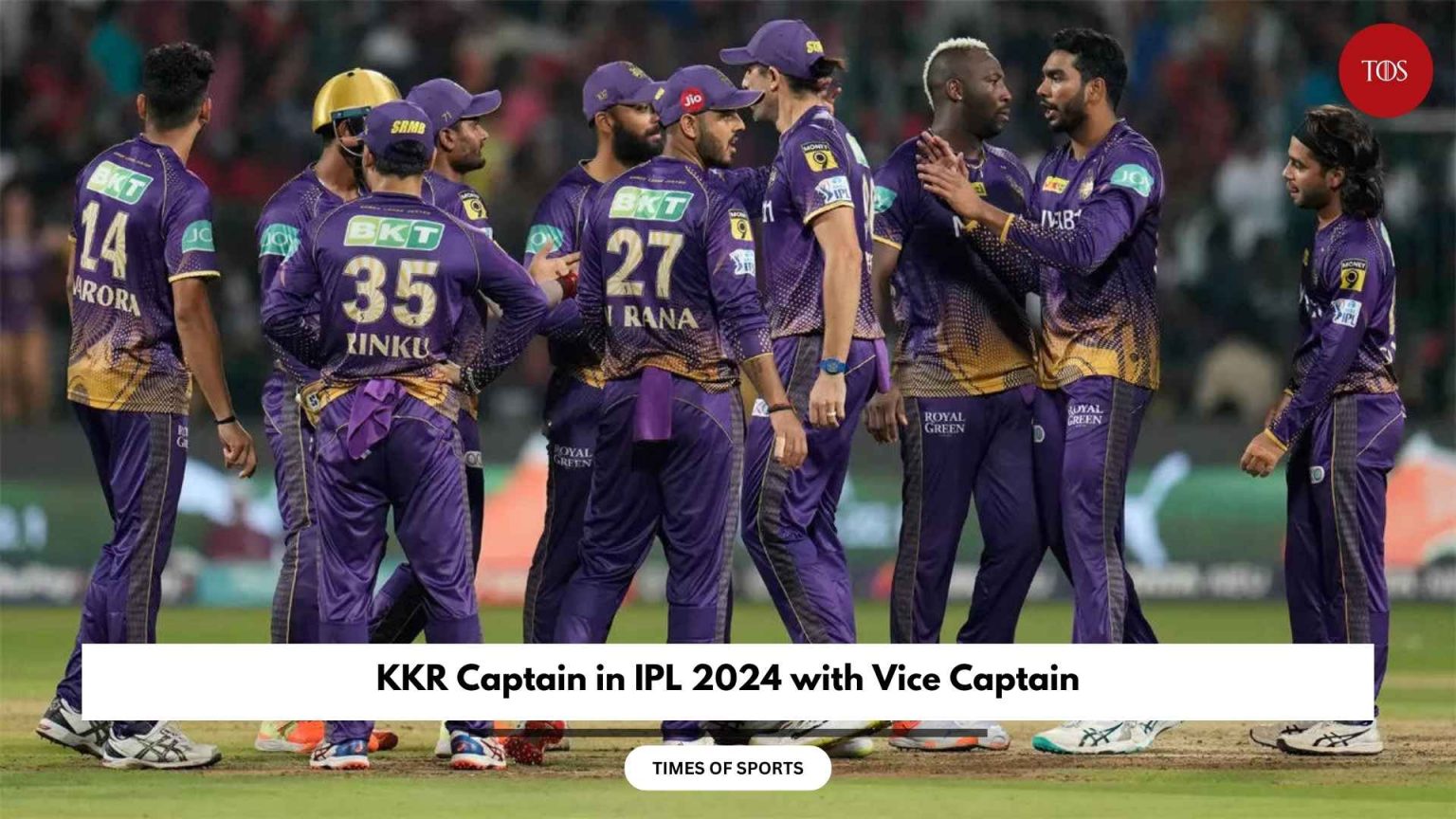 KKR Captain in IPL 2024 with Vice Captain and Mentor