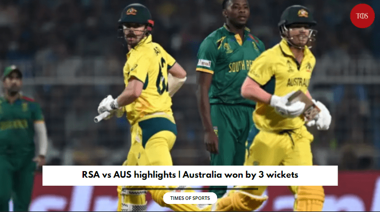 CWC 2023 2nd Semifinal: South Africa Vs Australia Highlights ...