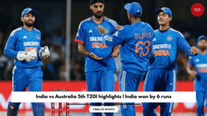 India vs Australia 5th T20I highlights | India won by 6 runs