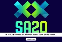 SA20 2024 Fixtures