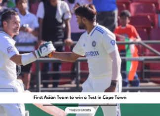 First Asian Team to win a test in Cape Town