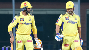 MS Dhoni and Jadeja playing for CSK