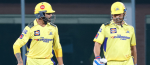 MS Dhoni and Jadeja playing for CSK