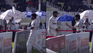 Rizwan throws at Babar Azam