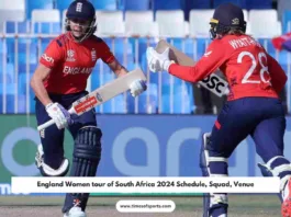 England Women Tour of South Africa 2024 Schedule