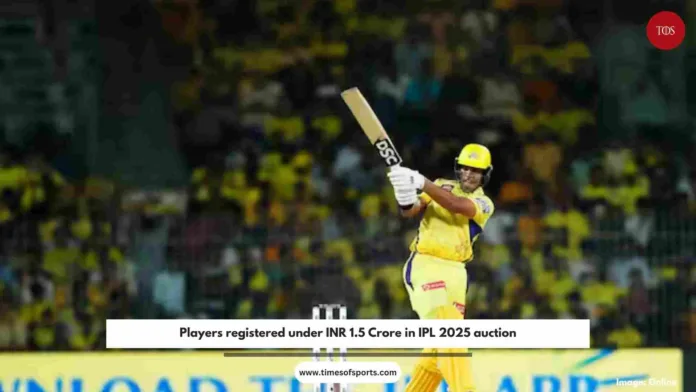 Players registered under INR 1.5 Crore in IPL 2025 auction