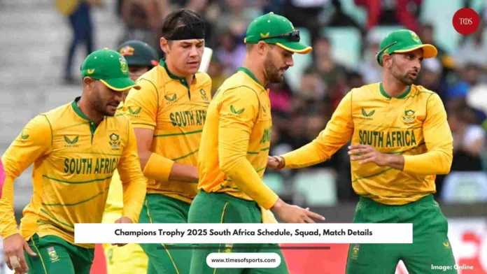 Champions Trophy 2025 South Africa Schedule