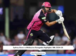 Sydney Sixers vs Melbourne Renegades Highlights