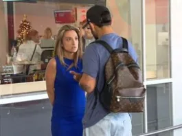 Virat Kohli arguing with Australian reporter