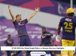 ILT20 2025 Abu Dhabi Knight Riders vs Sharjah Warriorz Highlights