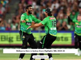 Melbourne Stars vs Sydney Sixers Highlights