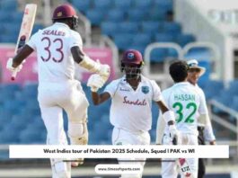 West Indies tour of Pakistan 2025 Schedule